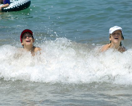 _DSC0032 Cousins having fun in the sea.