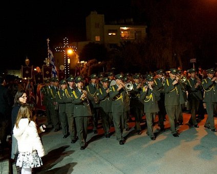 _DSC0033 Military band in the procession of epitaphios, in Pallouriotissa.