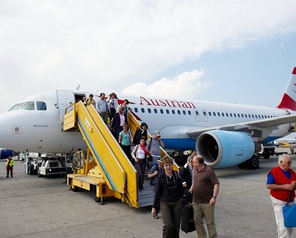 _DSC0053 Leaving the aircraft at Larnaca airport.