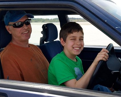 _DSC0027 Nicos and Andreas driving at the salt lake.