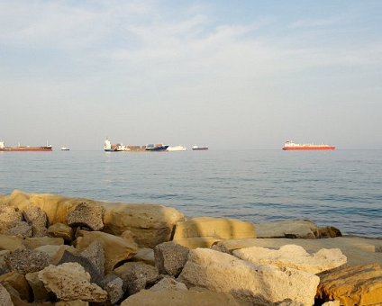 _DSC0073 Ships outside the coast of Limassol.