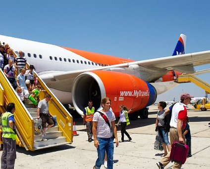 _DSC0049 Leaving the Airbus A330-300 at Larnaca airport.