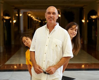 _DSC0022 Andreas, Nicos and Ingrid at Hilton hotel.