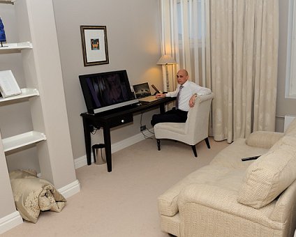 _DSC0081 Markos in the hotel room at Hotel Haven.