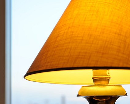 _DSC0122 Lamp by the window in the hotel room at Hotel Haven.