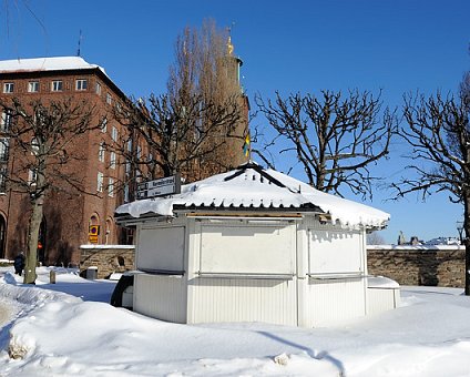 _DSC0030 Winter scene near the Stockholm city hall.