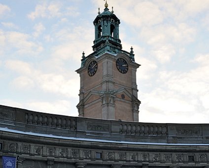 _DSC0009 At the Royal Palace, view of the bell tower of Storkyrkan.