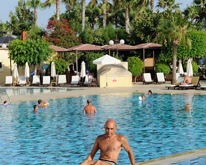 _DSC0044 Markos in the pool at Elias Beach Hotel.