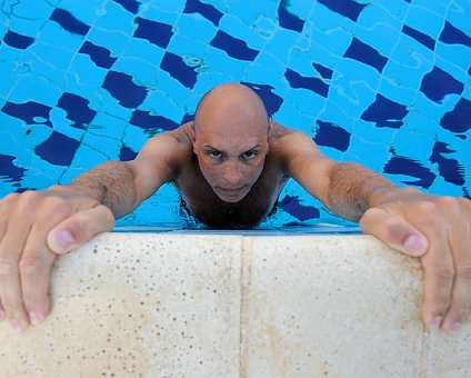 _DSC0058 Markos in the pool at Elias Beach Hotel.