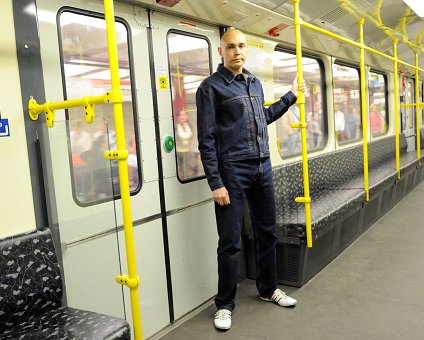 _DSC0025 Markos on the U-bahn going to Alexanderplatz.