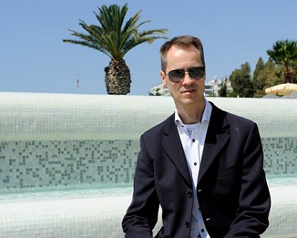 _DSC0028 Arto by the pool at the hotel in Limassol.