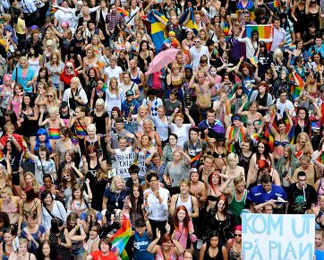 Pride parade Pride parade in Stockholm, August 6.