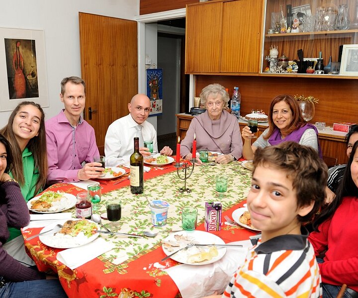 _DSC0021 At the table for dinner on Christmas Eve in Nicosia.