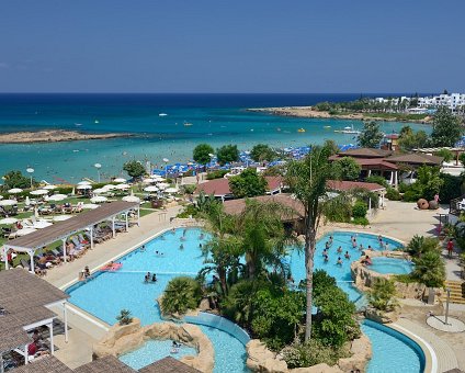 _DSC0006_1 View of the pool area and Fig Tree Bay at Capo Bay hotel .