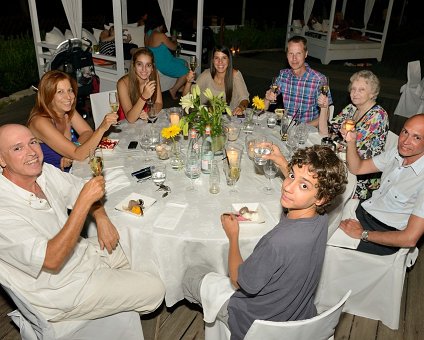 _DSC0052 Nicos, Mina, Ingrid, Betty, Arto, Mum, Markos and Andreas at the birthday dinner.