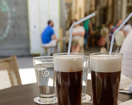 _DSC0004-2 Pastry and Cappuccino Freddo at Flo café in Ledra street.