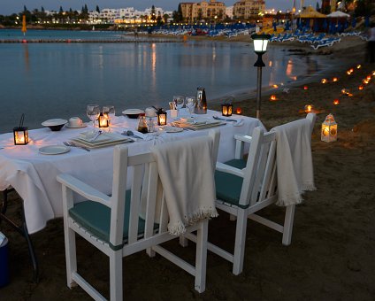 _DSC0003 All set for an exclusive dinner for two on the beach, arranged by Capo Bay Hotel .