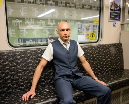 _DSC0038 Markos in the subway in Berlin.