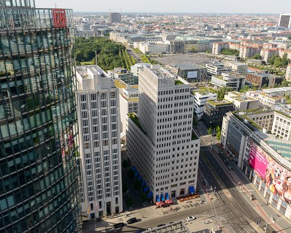 _DSC0166 View above Potsdamer Platz and Berlin towards North-East, the Deutsche Bahn building to the left.