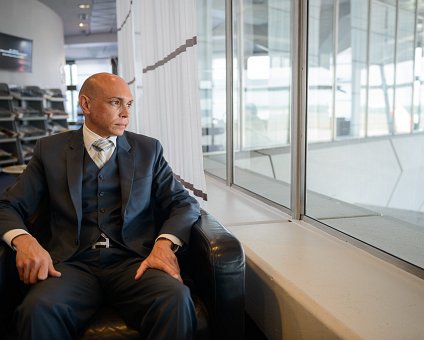 _DSC0008 Markos in the lounge at Tegel airport.