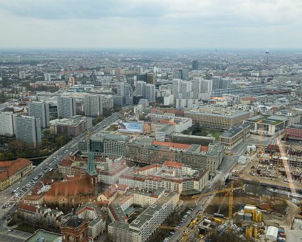 _DSC0049 View from the rotating restaurant Sphere in the TV-tower at Alexanderplatz. At a hight of 207 meters.