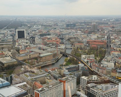 _DSC0066 View from the rotating restaurant Sphere in the TV-tower at Alexanderplatz. At a hight of 207 meters.