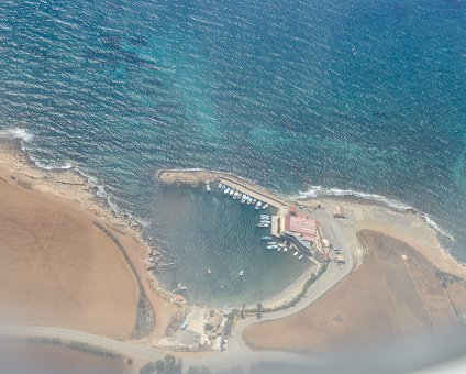 _DSC0038 Flying above a small harbour on the approach to Larnaca.