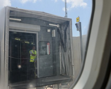 _DSC0053 Docking to the gate at Larnaca airport.