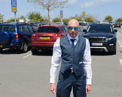 _DSC0054 Markos at the parking of Larnaca airport.