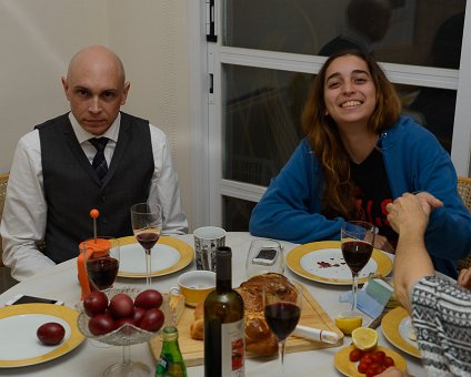 _DSC0084 Markos and Ingrid in the kitchen in Limassol.