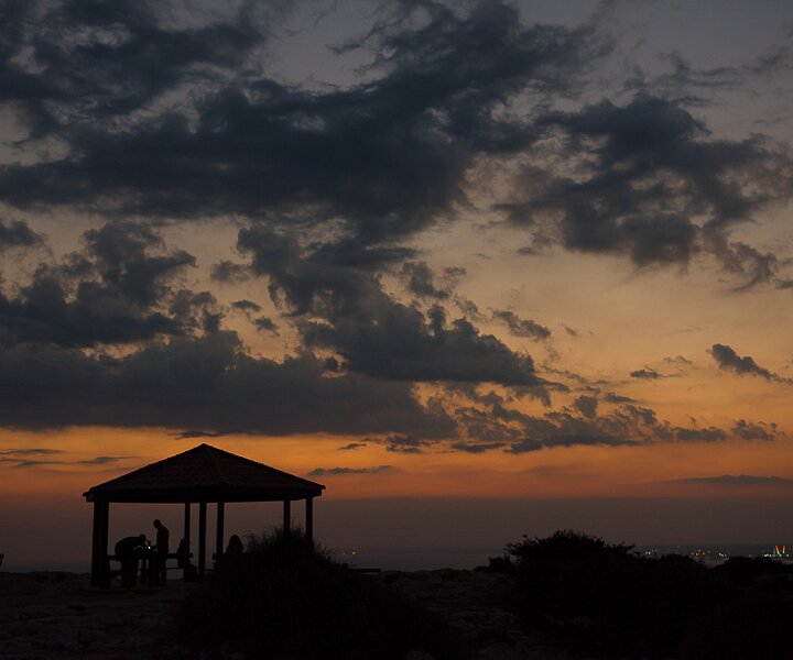 _DSC0114 At the viewpoint at Cavo Greco after sunset.