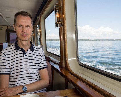 _DSC0169 Arto on the boat to Sandhamn.