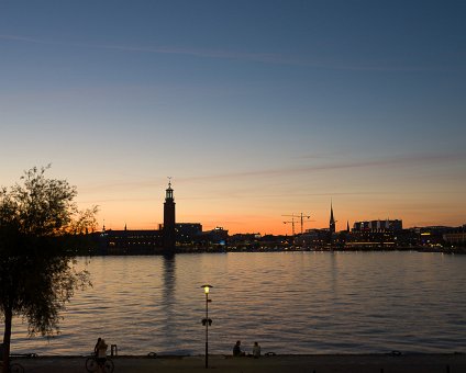 _DSC0034 View of Stockholm city at dusk, late evening in July.