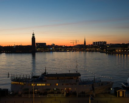 _DSC0042 View of Stockholm city at dusk, late evening in July.