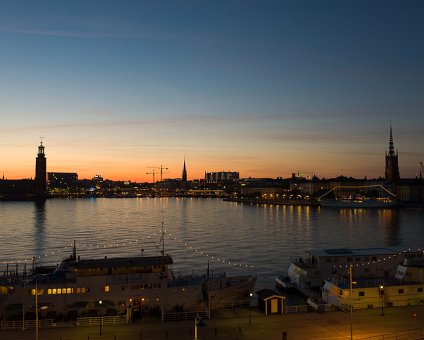 _DSC0043 View of Stockholm city at dusk, late evening in July.