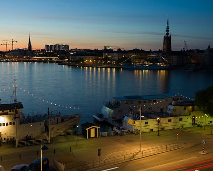 _DSC0059 View of Stockholm city at dusk, late evening in July.