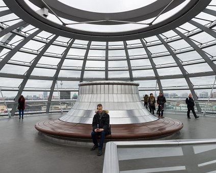 _DSC0083 Arto at the top of the glass dome of the Reichstag building in Berlin.