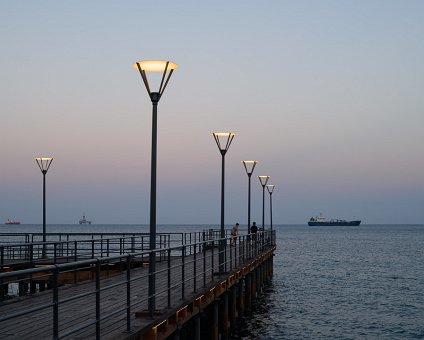 _DSC0149 By the seaside promenade in Limassol at dusk.