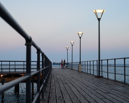 _DSC0155 By the seaside promenade in Limassol at dusk.