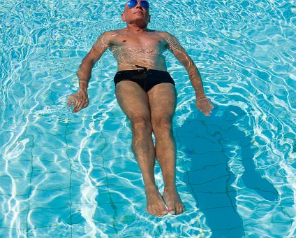 _DSC0071 Markos in the pool at Capo Bay hotel.