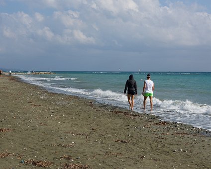 _DSC2435 Walking by the beach in Limassol in January.