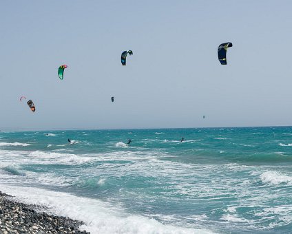 _DSC3611 Paragliders at Kourion beach.