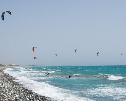 _DSC3613 Paragliders at Kourion beach.