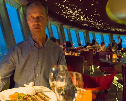 _DSC9203 Arto having dinner at the restaurant of the TV-tower in Berlin.