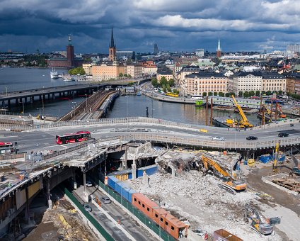 _DSC1816 View of Stockholm and the construction works at Slussen.