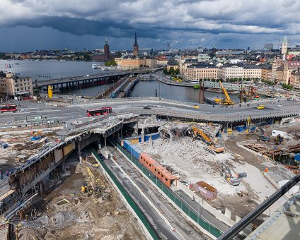 _DSC1823 View of Stockholm and the construction works at Slussen.
