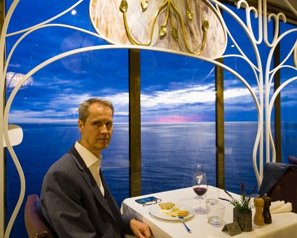 _DSC8957 Arto having dinner on the ship.