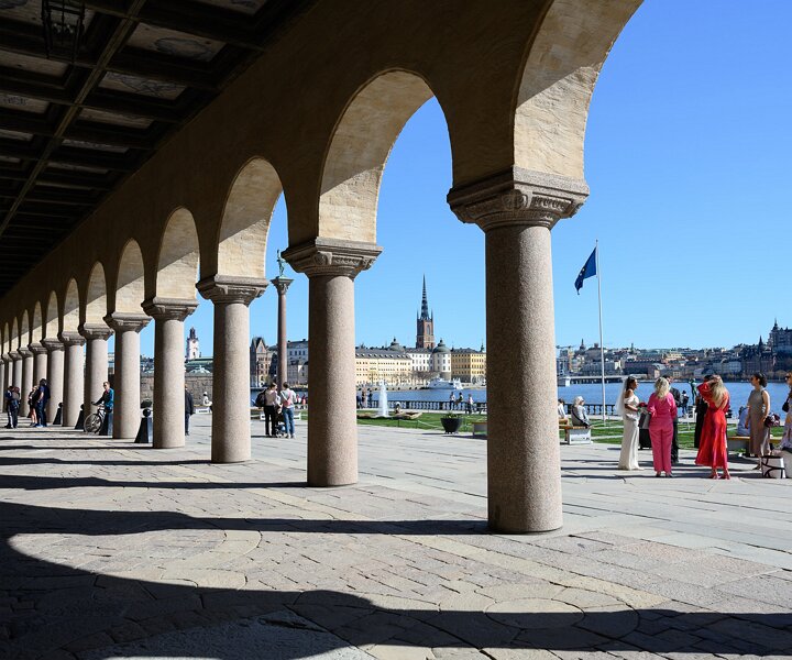 _DSC3239 At Stockholm City Hall, enjoying the sun of spring.