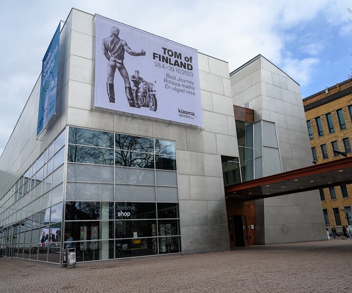 _DSC3480 At Kiasma, with the exhibition of Tom of Finland.