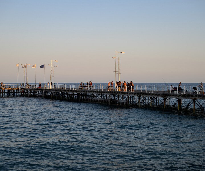 _DSC0337 At a pier by the seaside promenade in Limassol.
